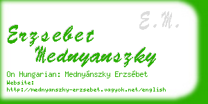 erzsebet mednyanszky business card